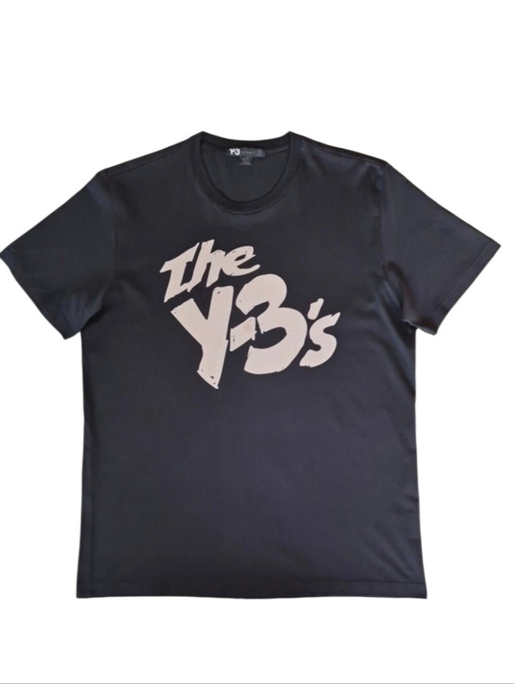 Y-3 × Yohji Yamamoto Logo TEE shirt, XL, Black.